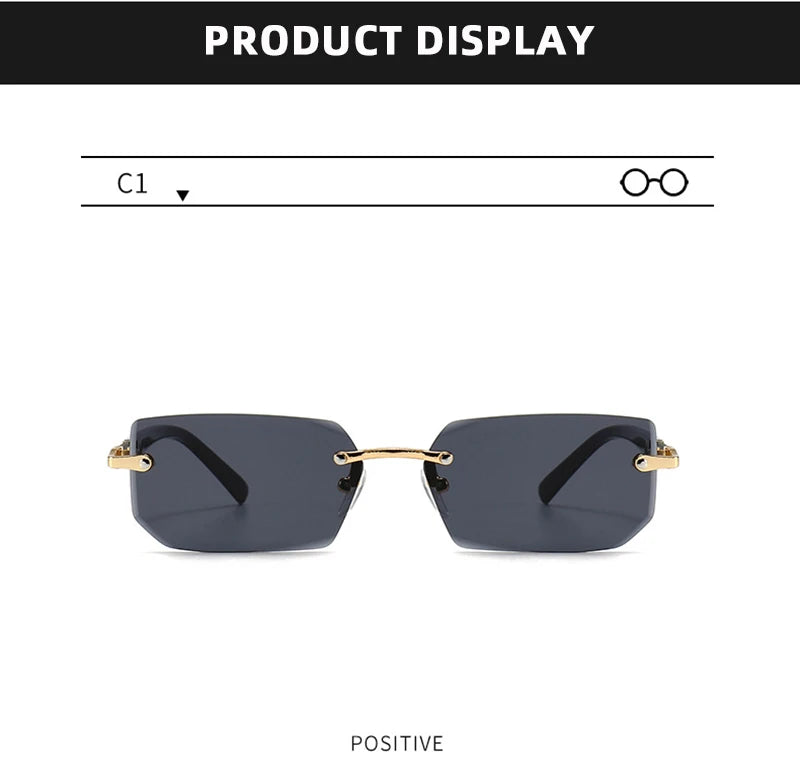Fashion Rimless Sunglasses for Men and Women! 👓🕶️🌞