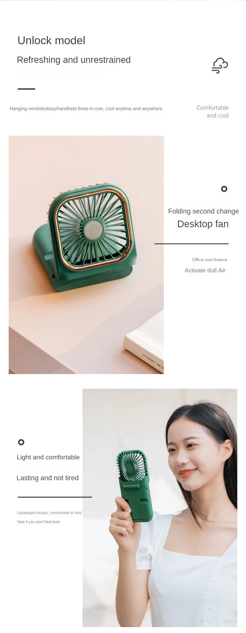 Portable USB Fan with Power Bank! 🧣🌬️🌀🔋📱