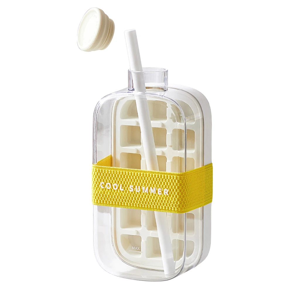 Ice Cube Bottle Cup with Straw! 🥤💧🏃‍♀️