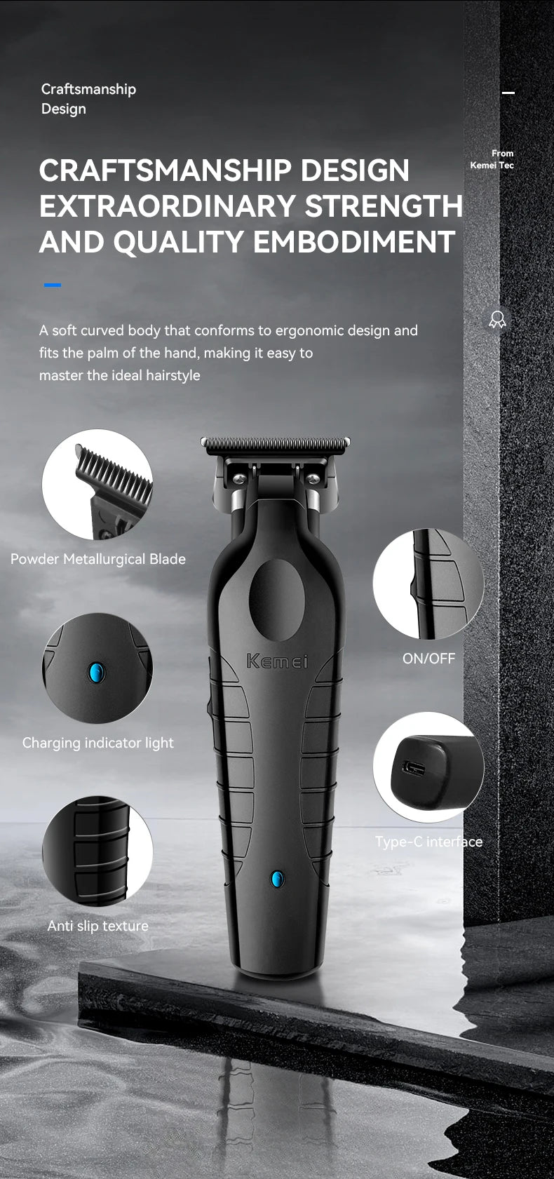 Kemei Men's Cordless Hair Clipper! 💇‍♂️🔌✂️