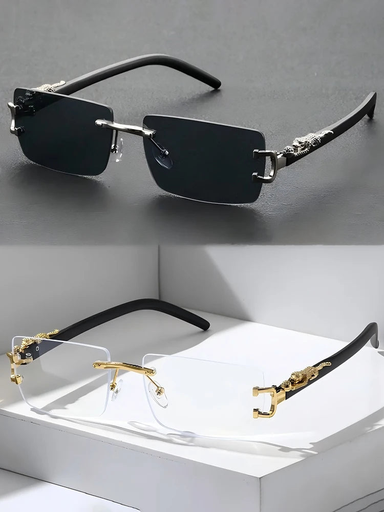 Trendy Frameless Rectangular Sunglasses! 🕶️⬛😎