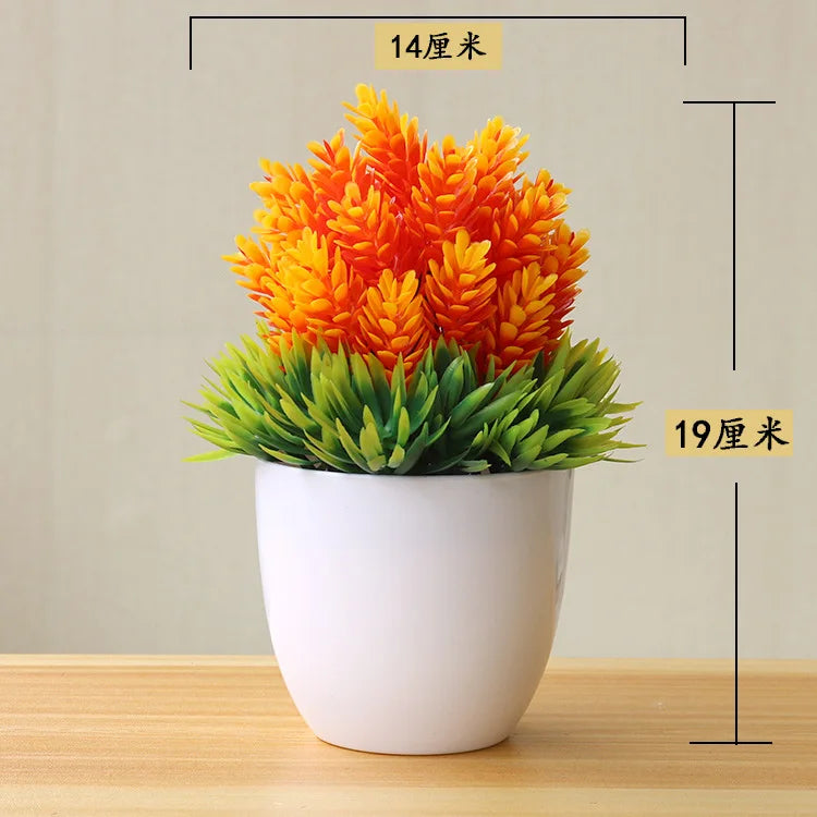 Bonsai Small Tree Simulation Plants Flowers Artificial! 🌳🪴🍃