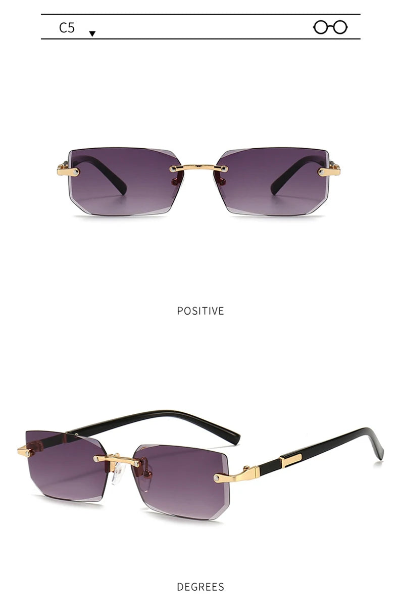 Fashion Rimless Sunglasses for Men and Women! 👓🕶️🌞
