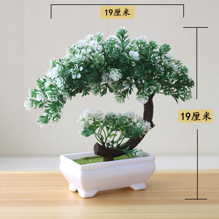 Bonsai Small Tree Simulation Plants Flowers Artificial! 🌳🪴🍃