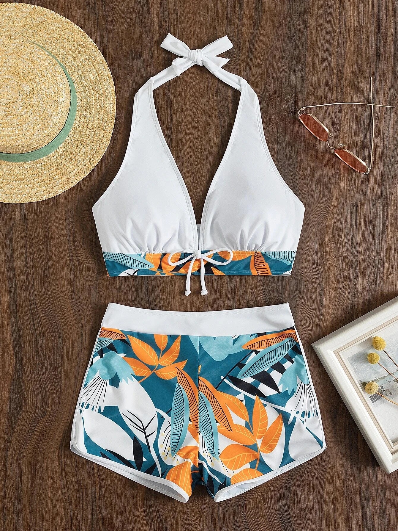 Halter High Waist Swimwear Bikini Set! 👙☀️🏖️🌊
