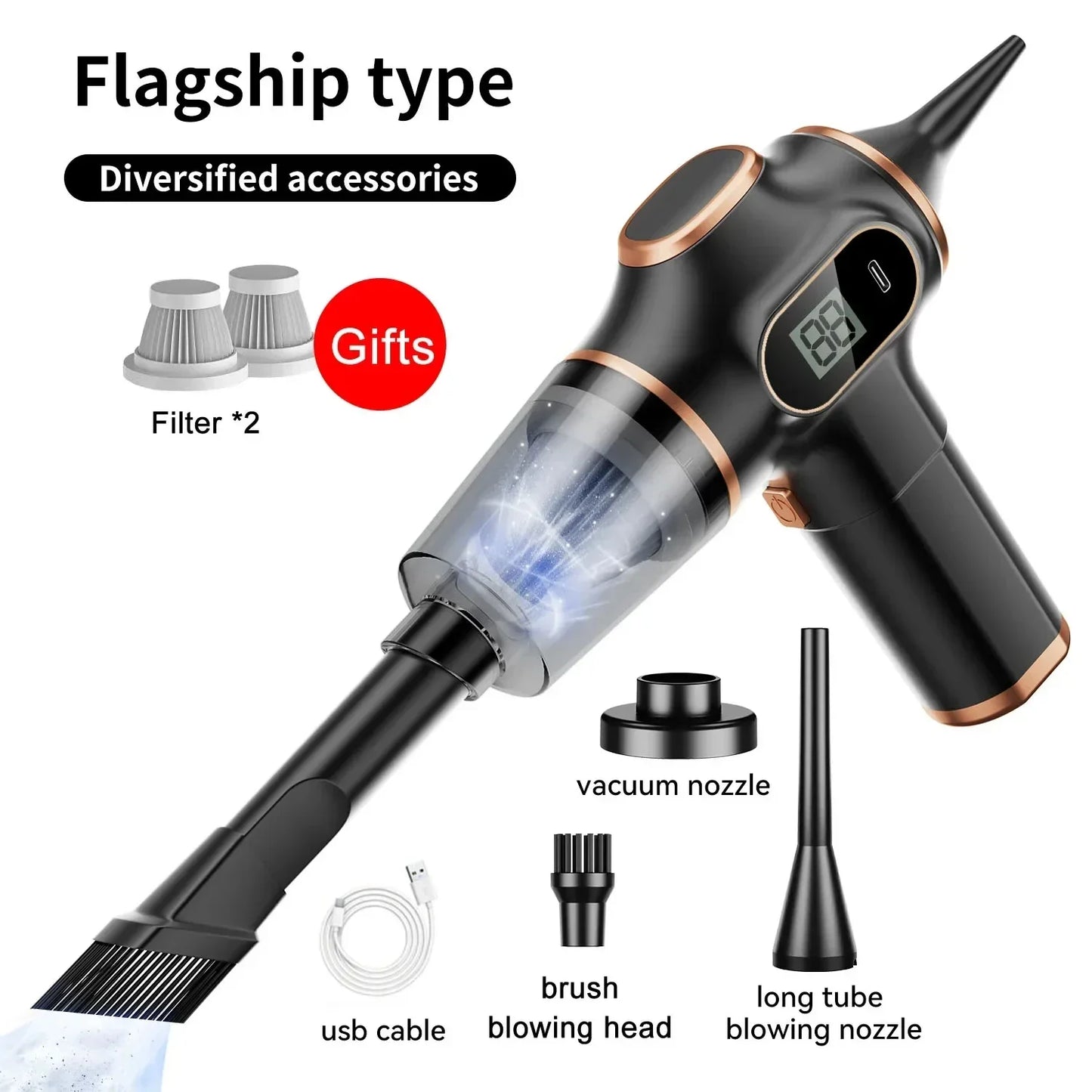 Portable Car Vacuum – Powerful, Wireless & Compact! 🚗🔋💨✨