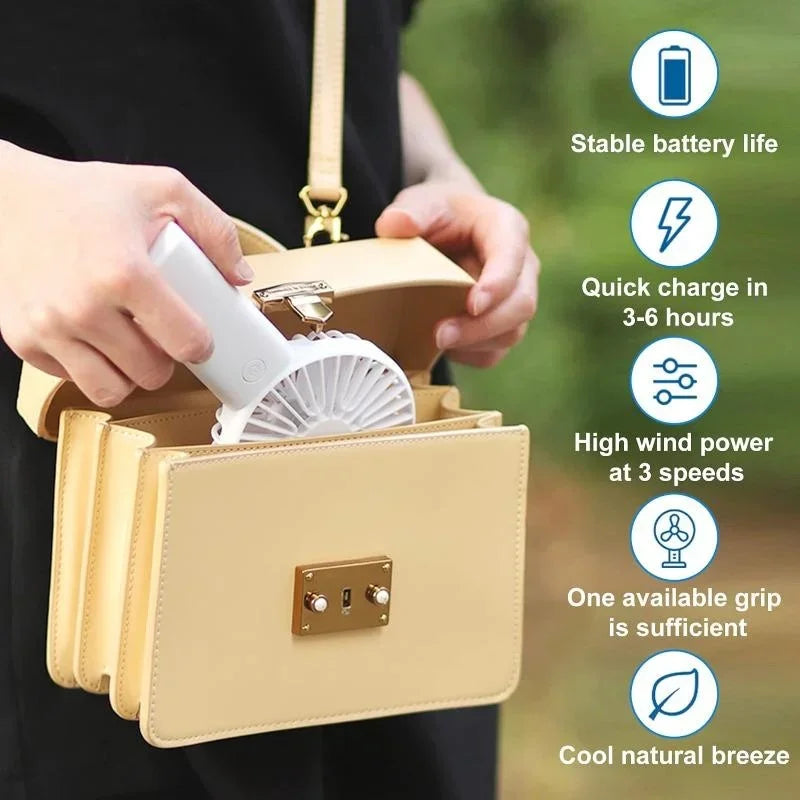 Hand-Held Portable Mini USB Fan! 🧣🌬️🌀🔋
