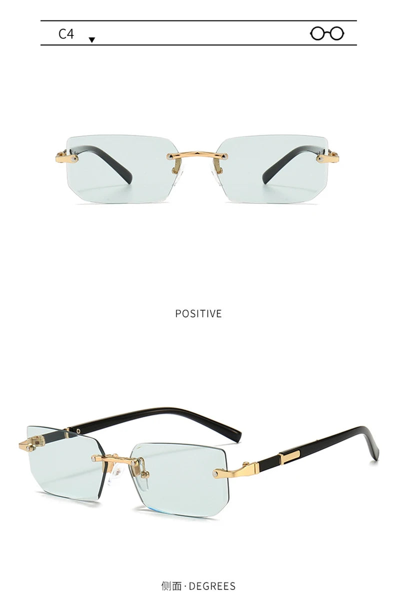 Fashion Rimless Sunglasses for Men and Women! 👓🕶️🌞