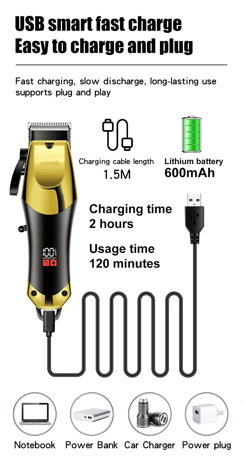 USB Rechargeable Hair Clippers for Men! 💇‍♂️🔌✂️
