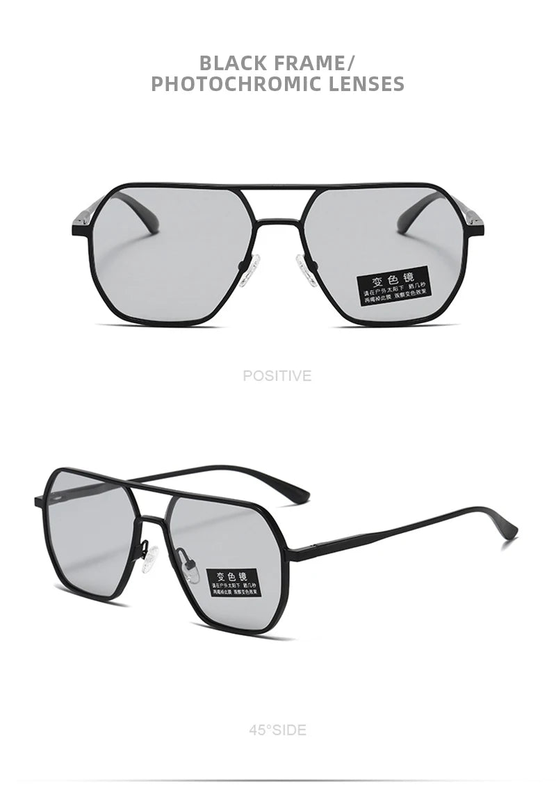 Metal Photochromic Sunglasses for Men Women! 👓🕶️🌞